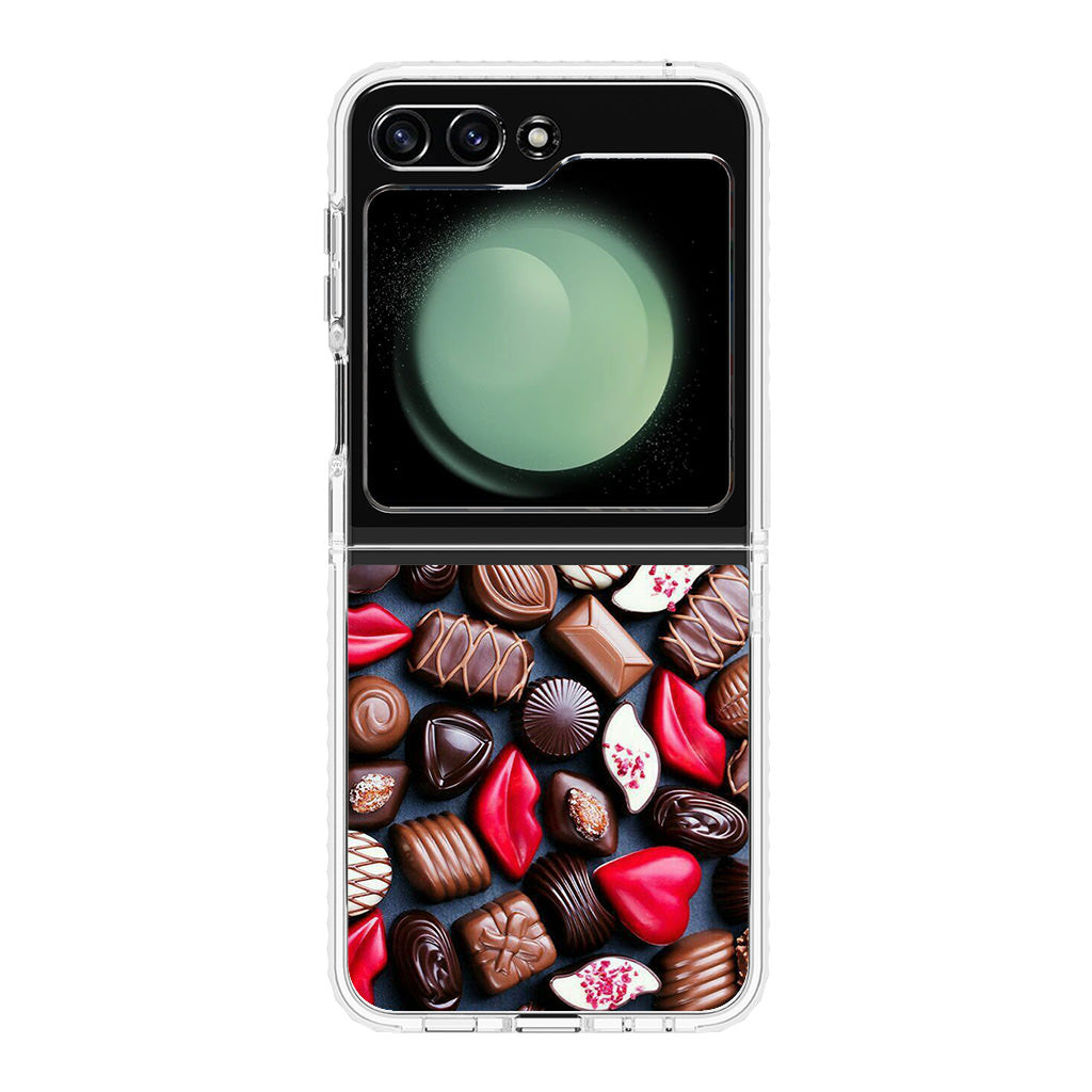 I Love Choco Pattern Samsung Galaxy Z Flip 5 Case