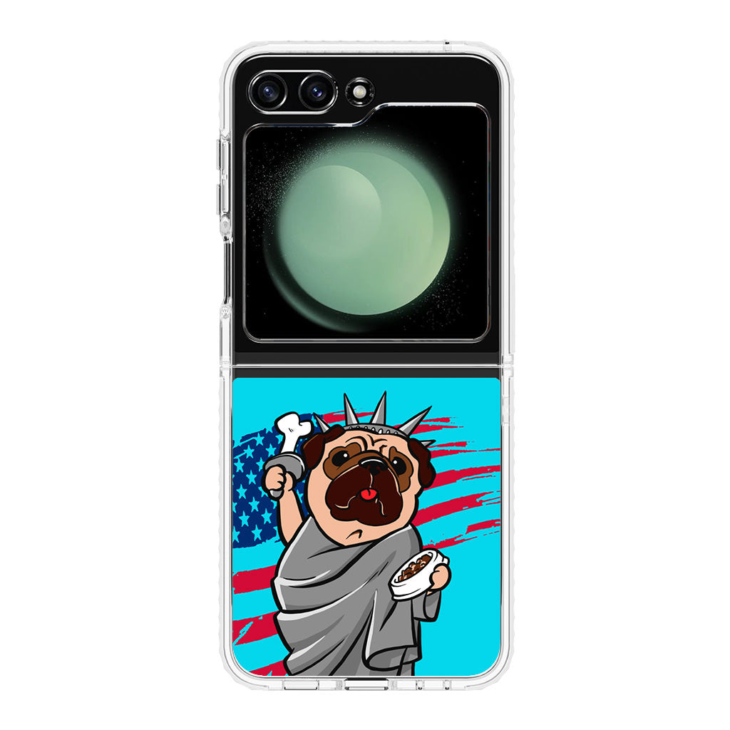 Independence Day Pug Samsung Galaxy Z Flip 5 Case