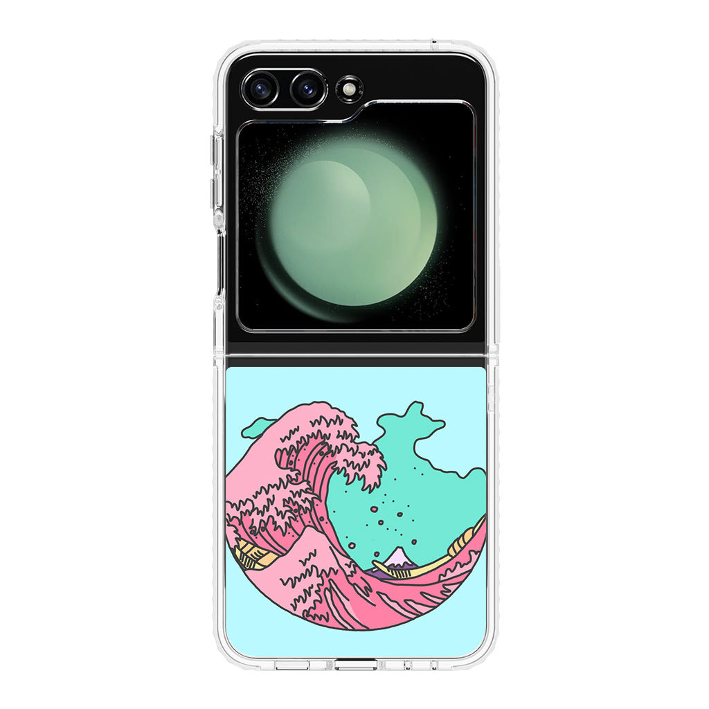 Japanese Pastel Wave Samsung Galaxy Z Flip 5 Case