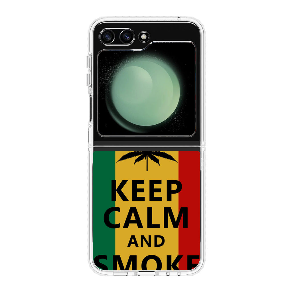 Keep Calm And Smoke Weed Samsung Galaxy Z Flip 5 Case