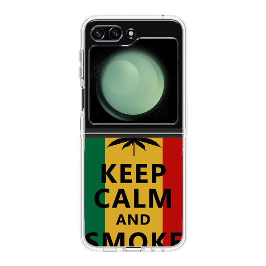 Keep Calm And Smoke Weed Samsung Galaxy Z Flip 5 Case