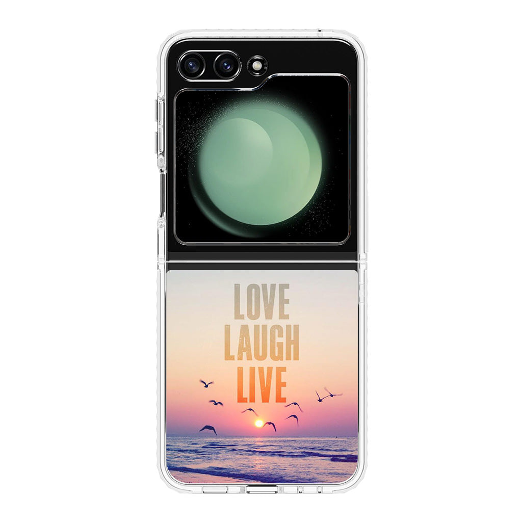 Love Laugh Live Samsung Galaxy Z Flip 5 Case