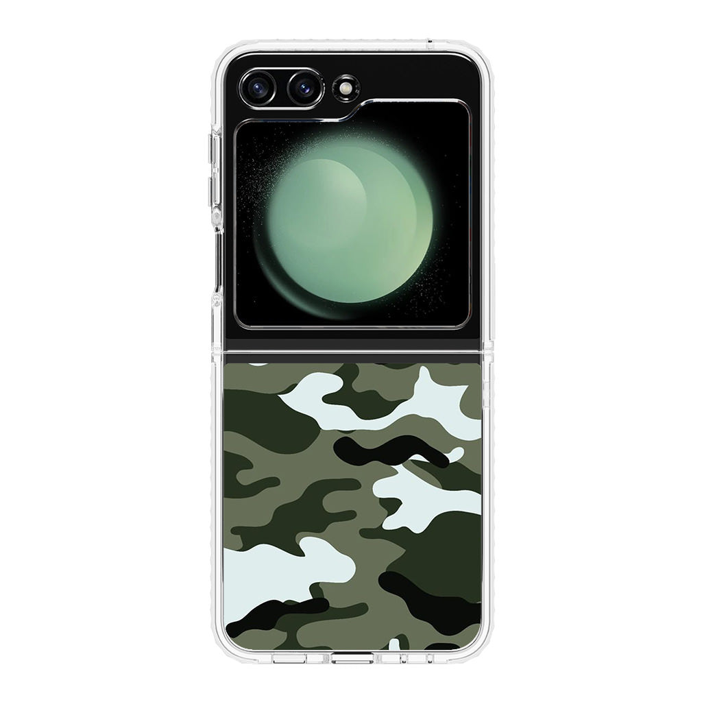 Military Green Camo Samsung Galaxy Z Flip 5 Case