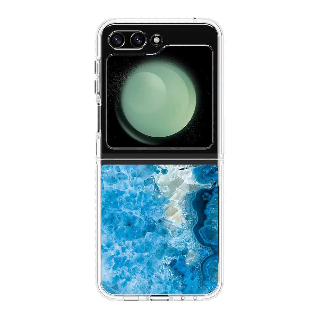 Navy Blue Marble Samsung Galaxy Z Flip 5 Case