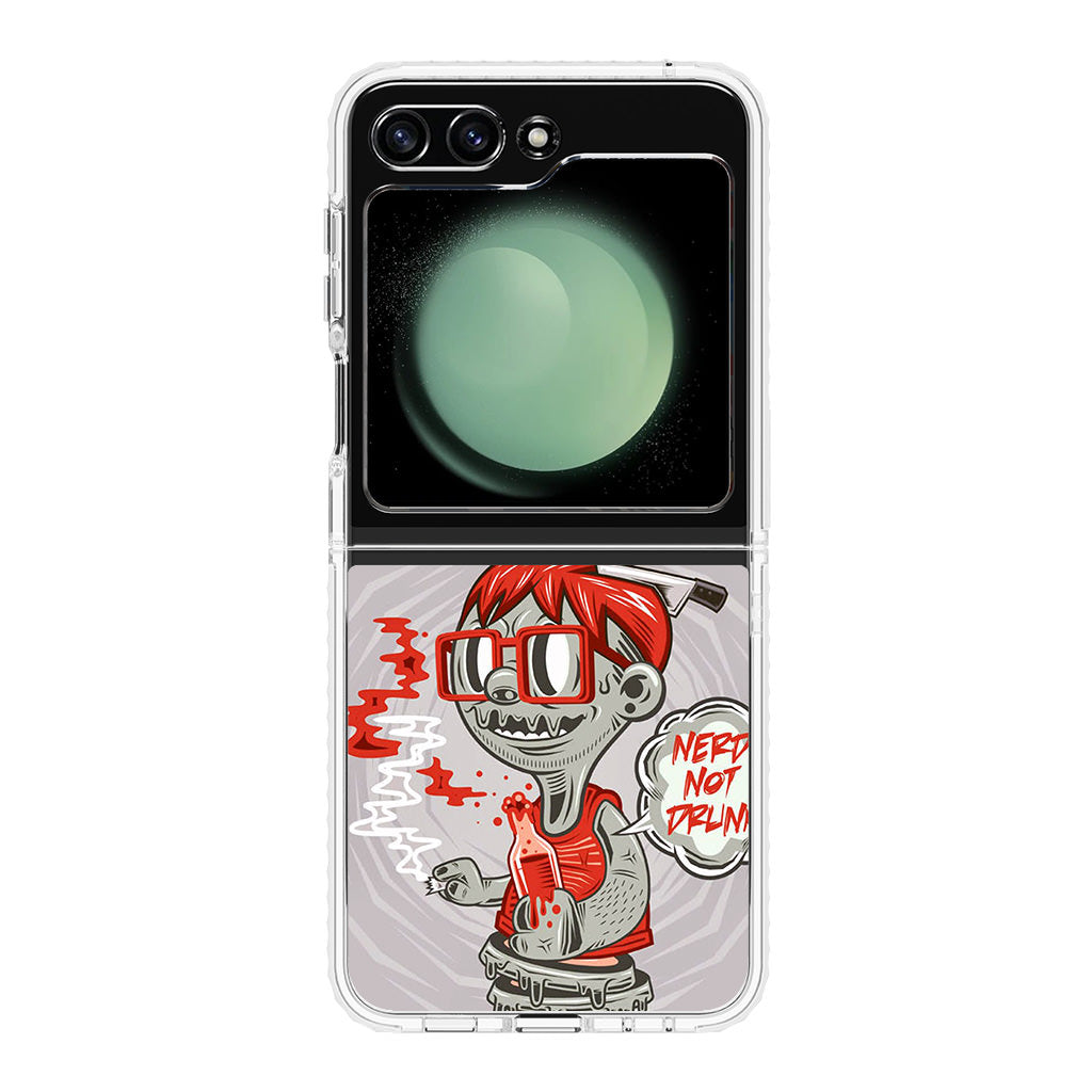 Nerd Not Drunk Zombie Samsung Galaxy Z Flip 5 Case