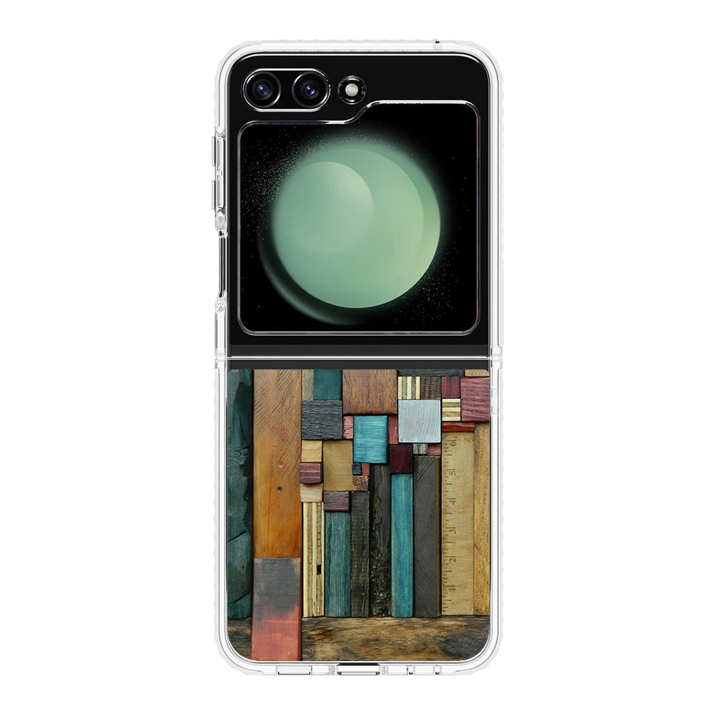 Painted Abstract Wood Sculptures Samsung Galaxy Z Flip 5 Case