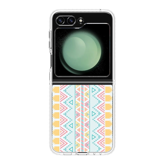 Peach Aztec Pattern Samsung Galaxy Z Flip 5 Case