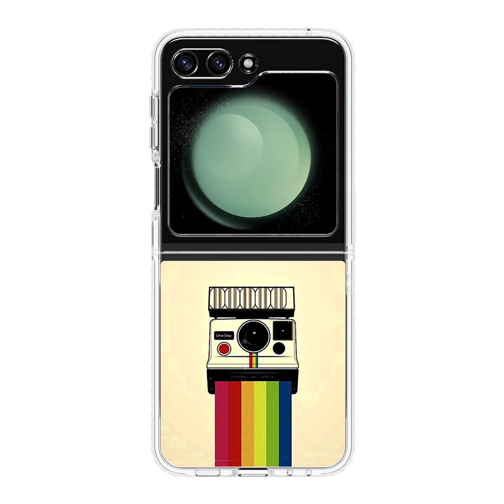 Polaroid Camera Colorful Rainbow Samsung Galaxy Z Flip 5 Case