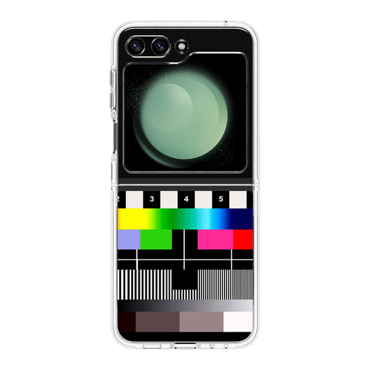 Scheme Pause TV Colorful Mesh Samsung Galaxy Z Flip 5 Case