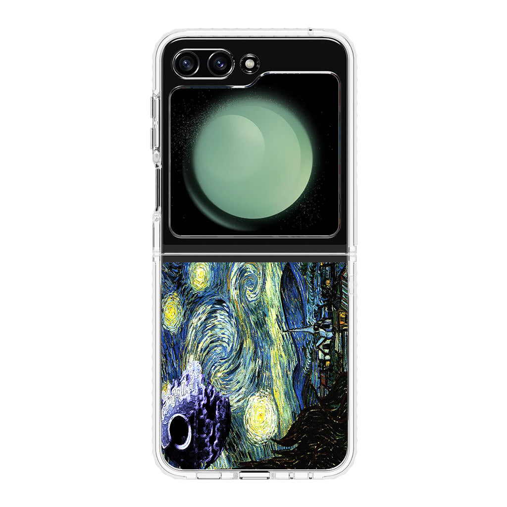 Skellington on a Starry Night Samsung Galaxy Z Flip 5 Case