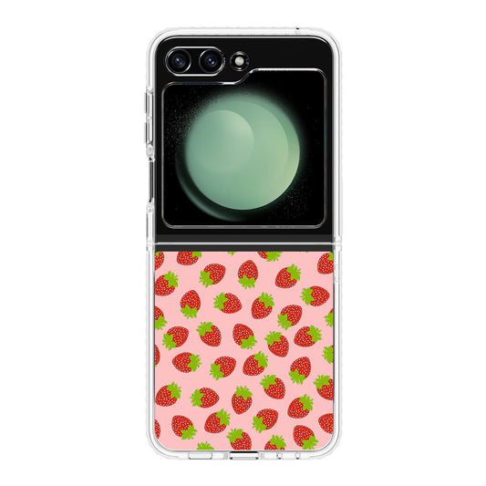 Strawberries Pattern Samsung Galaxy Z Flip 5 Case