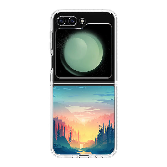 Sunset at The River Samsung Galaxy Z Flip 5 Case