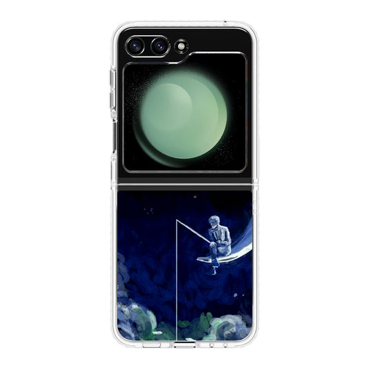 Tardis Walking To The Moon Samsung Galaxy Z Flip 5 Case