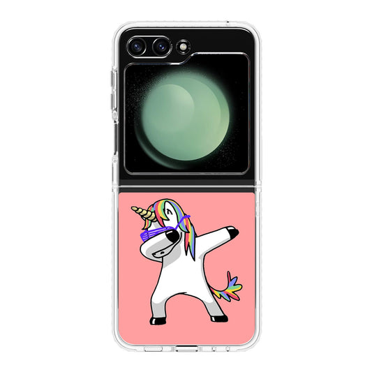 Unicorn Dabbing Pink Samsung Galaxy Z Flip 5 Case