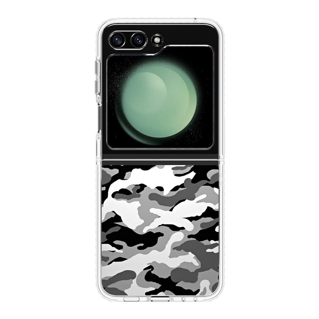 Winter Army Camo Samsung Galaxy Z Flip 5 Case