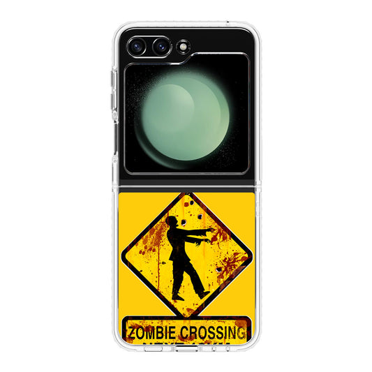 Zombie Crossing Sign Samsung Galaxy Z Flip 5 Case