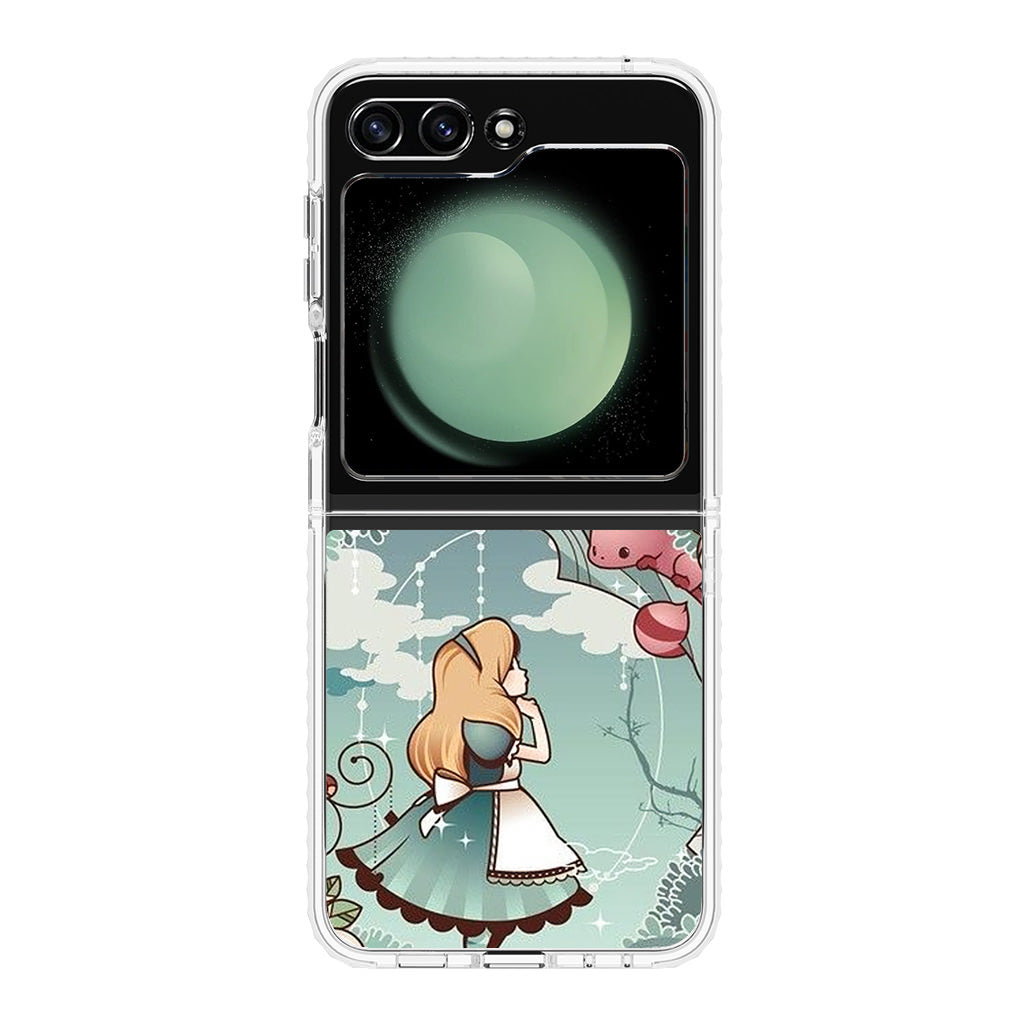 Alice And Cheshire Cat Poster Samsung Galaxy Z Flip 5 Case