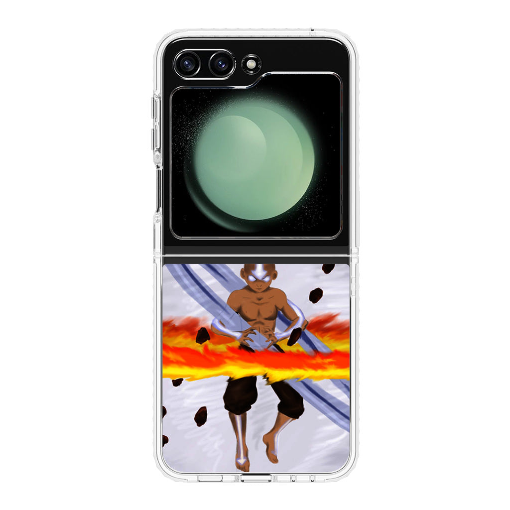 Avatar Aang Controls Four Elements Samsung Galaxy Z Flip 5 Case