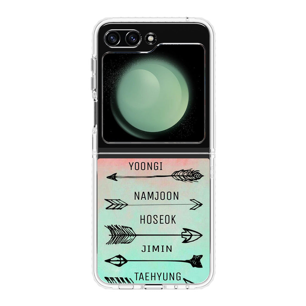 BTS Members Name Samsung Galaxy Z Flip 5 Case