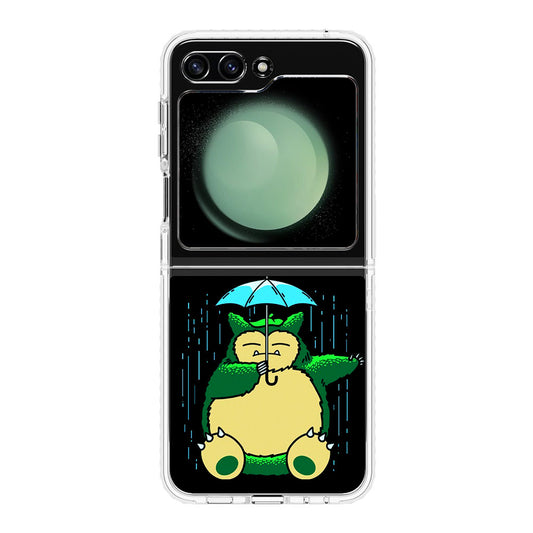 Cute Snorlax Umbrella Samsung Galaxy Z Flip 5 Case