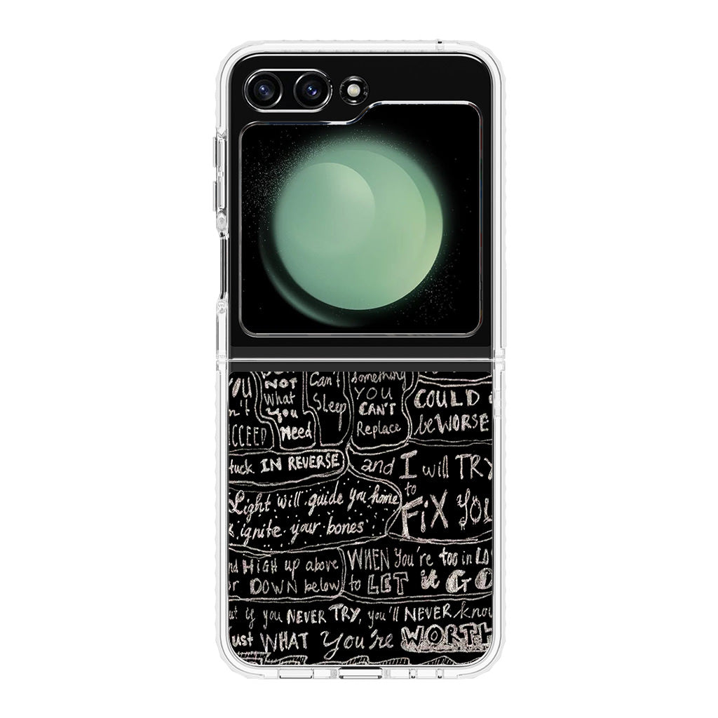 Fix You Lyrics Samsung Galaxy Z Flip 5 Case