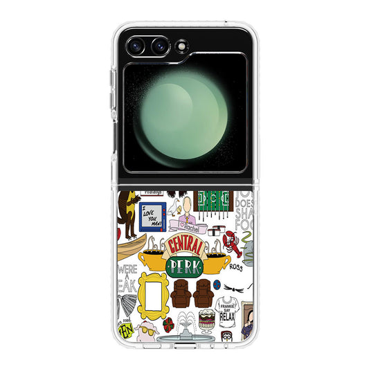 Friends TV Show Central Perk Sticker Samsung Galaxy Z Flip 5 Case