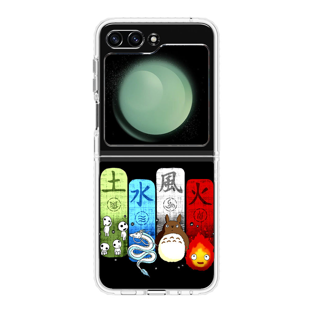 Ghibli Elemental Charms Samsung Galaxy Z Flip 5 Case