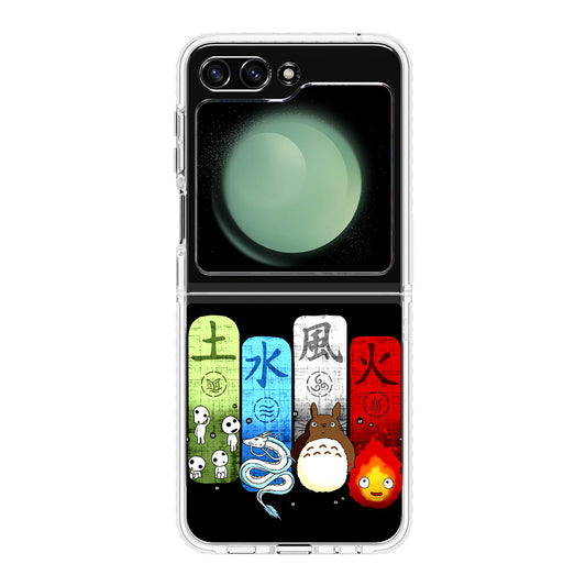 Ghibli Elemental Charms Samsung Galaxy Z Flip 5 Case