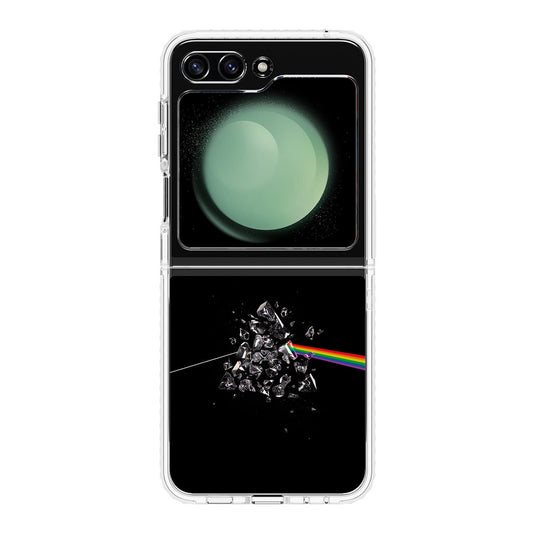 Glass Broken Light Refraction Samsung Galaxy Z Flip 5 Case