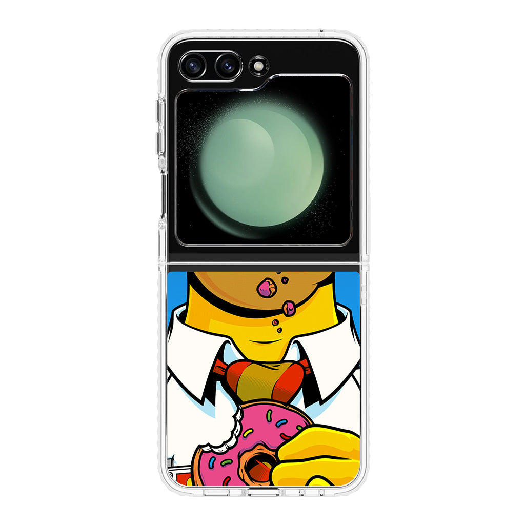 Homer Eats Donut Samsung Galaxy Z Flip 5 Case