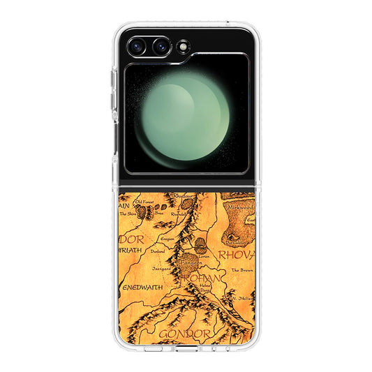 Middle Earth Map Hobbit Samsung Galaxy Z Flip 5 Case