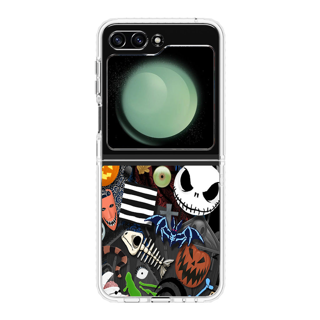 Nightmare Before Chrismast Collage Samsung Galaxy Z Flip 5 Case