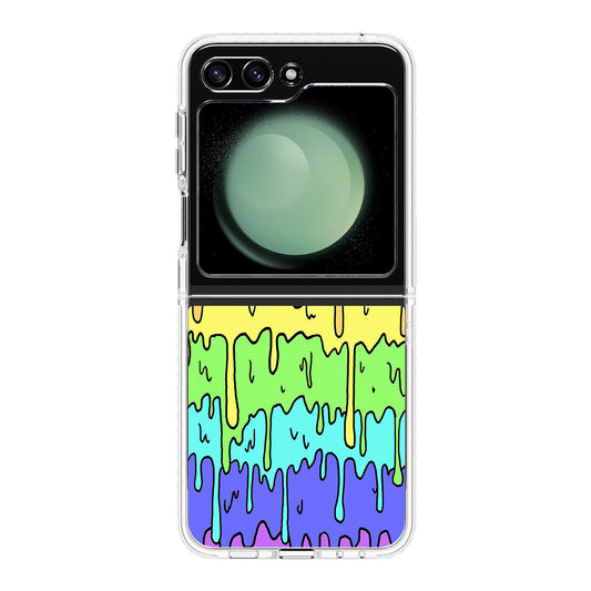 Pastel Kawaii Melting Rainbow Samsung Galaxy Z Flip 5 Case