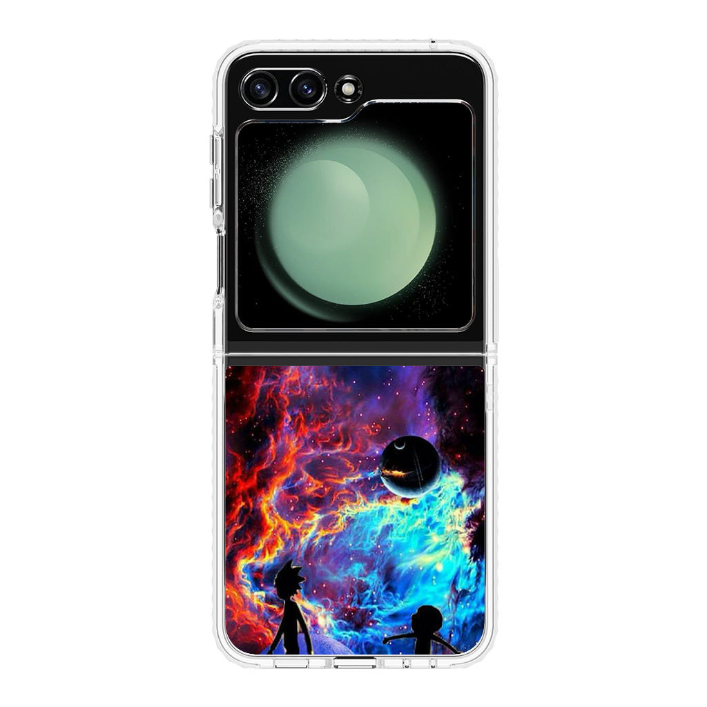 Rick And Morty Flat Galaxy Samsung Galaxy Z Flip 5 Case