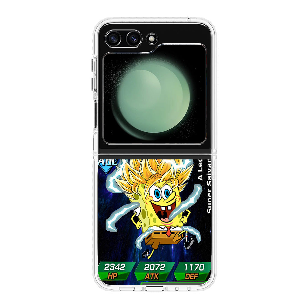 Super Saiyan Spongebob Card Samsung Galaxy Z Flip 5 Case