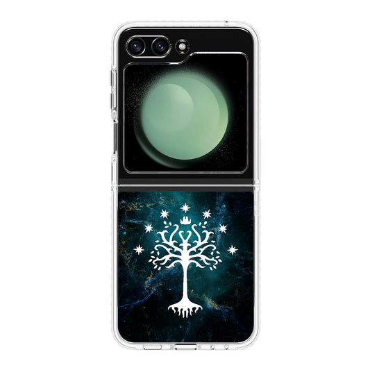 White Tree Of Gondor In Space Nebula Samsung Galaxy Z Flip 5 Case