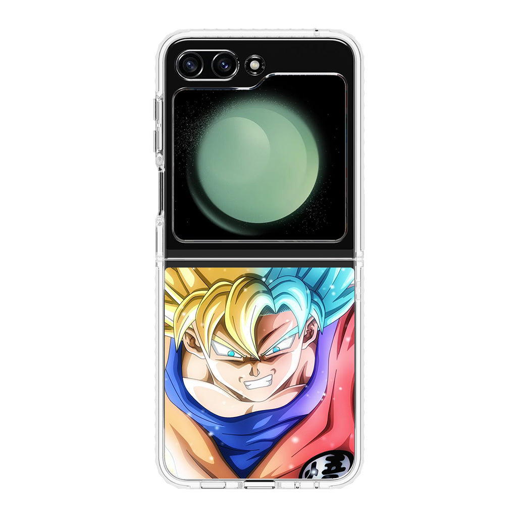 Goku SSJ 1 to SSJ Blue Samsung Galaxy Z Flip 5 Case