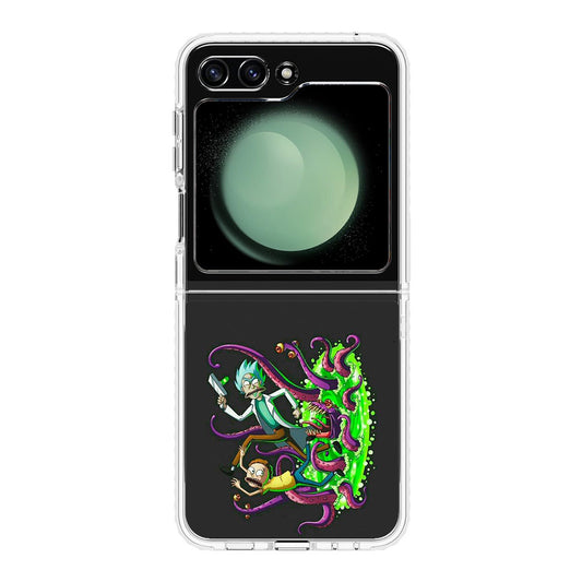 Rick And Morty Pass Through The Portal Samsung Galaxy Z Flip 5 Case