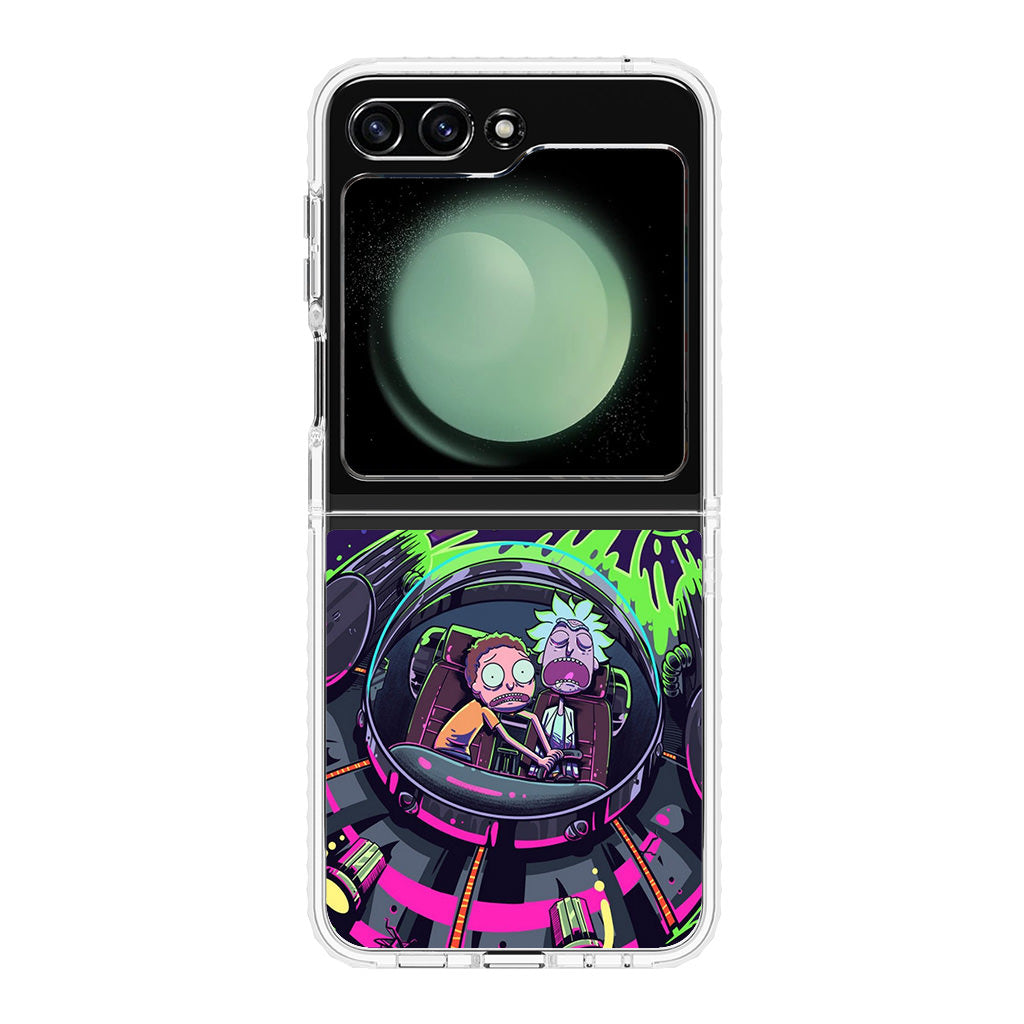 Rick And Morty Spaceship Samsung Galaxy Z Flip 5 Case