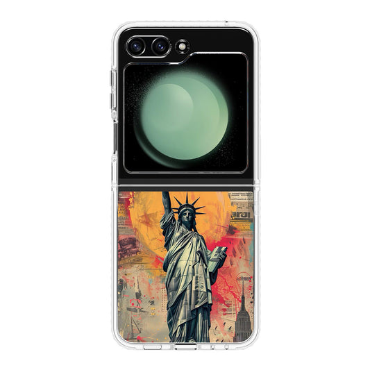 Canvas Art Statue of Liberty Samsung Galaxy Z Flip 5 Case