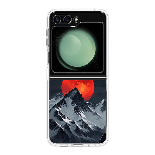 Crimson Eclipse The Mountain Samsung Galaxy Z Flip 5 Case