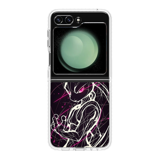 Mewtwo Cosmic Energy Samsung Galaxy Z Flip 5 Case