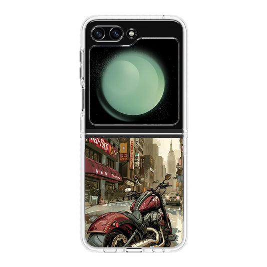 Motorcycle In Tokyo Streets Samsung Galaxy Z Flip 5 Case