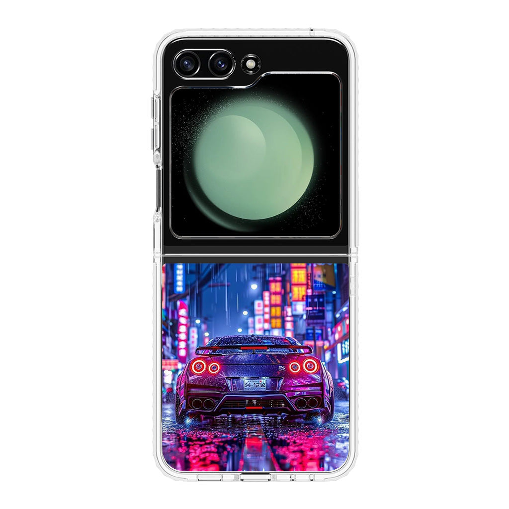 Neon Midnight Drift Tokyo Rain Samsung Galaxy Z Flip 5 Case