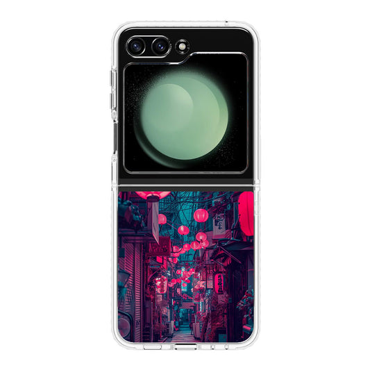 Neon Veins of the Night Market Samsung Galaxy Z Flip 5 Case
