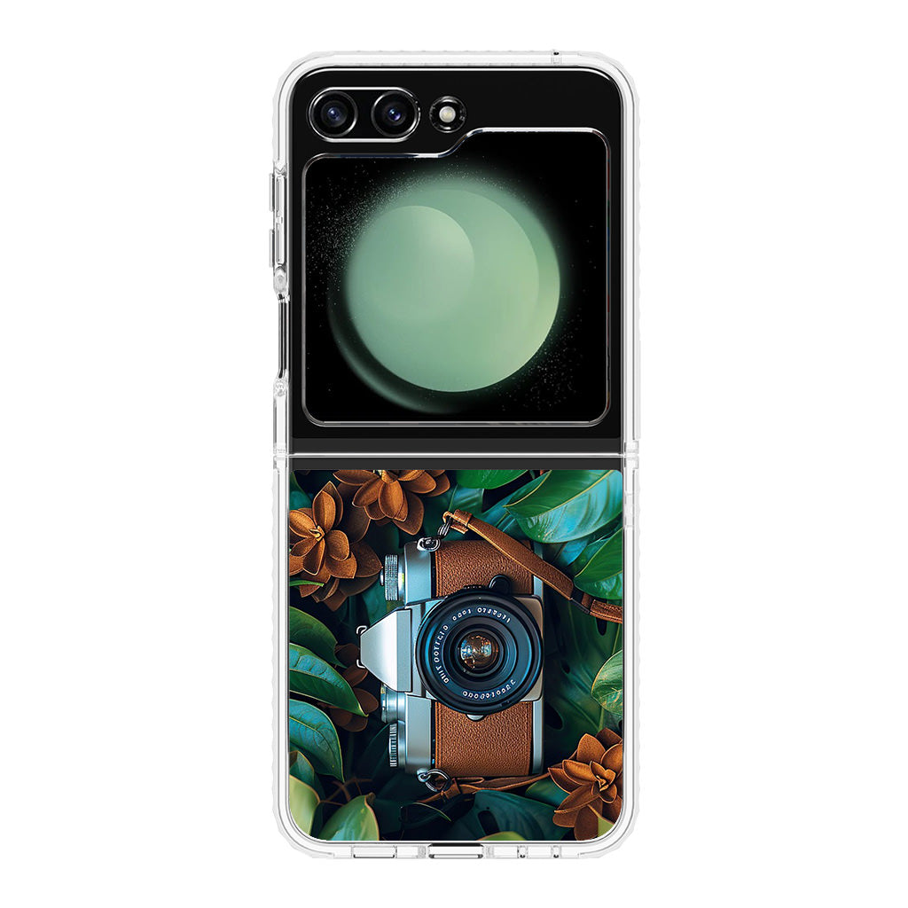 The Lens Between Leaves Samsung Galaxy Z Flip 5 Case