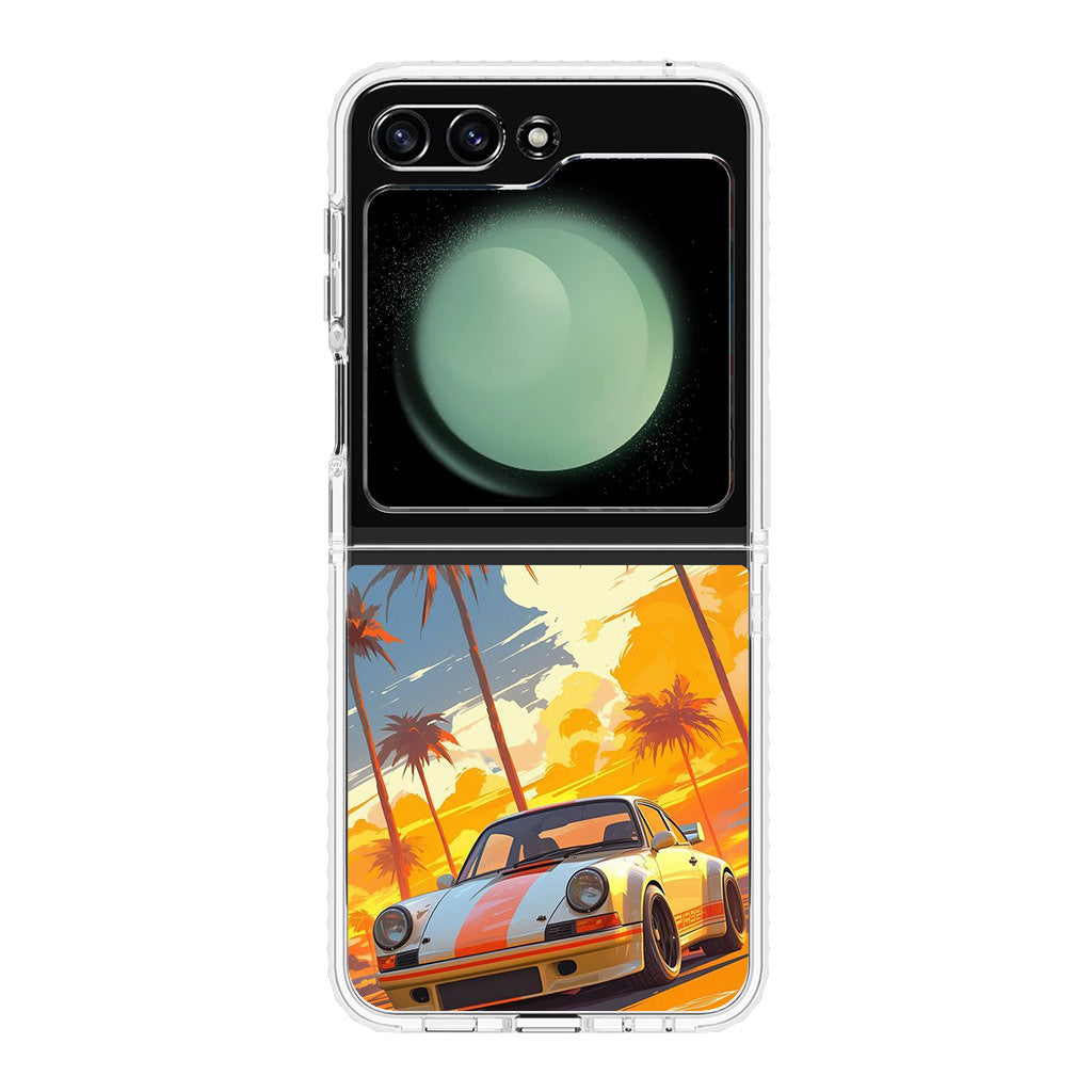 Turbo Dreams in Neon Palms Samsung Galaxy Z Flip 5 Case