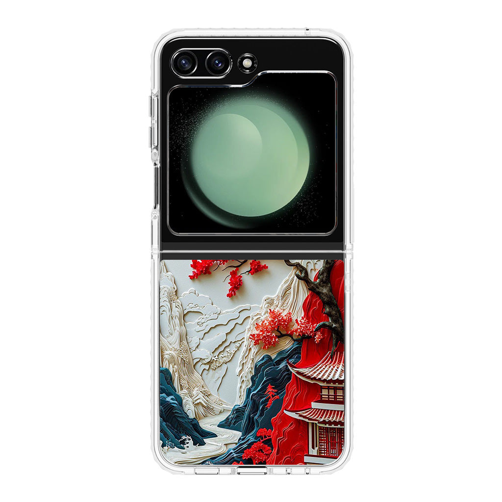 Whispers of the Crimson Zen Samsung Galaxy Z Flip 5 Case