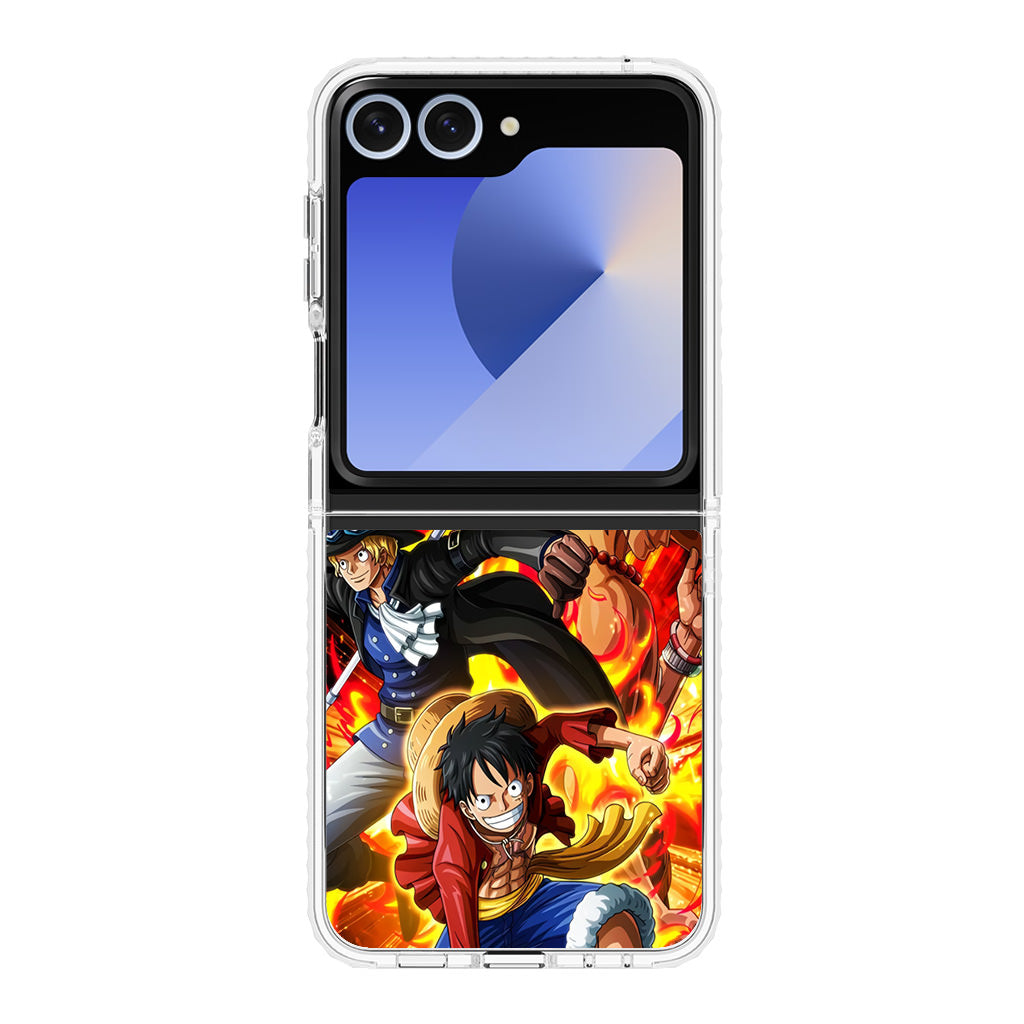 Ace Sabo Luffy Brotherhood Samsung Galaxy Z Flip 6 Case