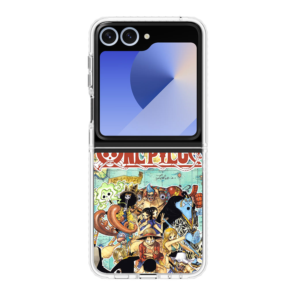 One Piece Comic Straw Hat Pirate Samsung Galaxy Z Flip 6 Case